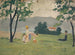 Mujeres y niño en un prado - Ernst Schiess — vista de la obra