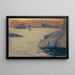 Coastal Landscape Painting - Ernst Schiess — framed artwork on a wall