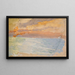Ocean painting with sunset - Ernst Schiess — framed artwork on a wall