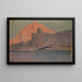 Mar y costa rocosa con castillo - Ernst Schiess — cuadro enmarcado en la pared