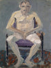 Nu sobre una silla acolchada - Ernst Schiess — vista de la obra