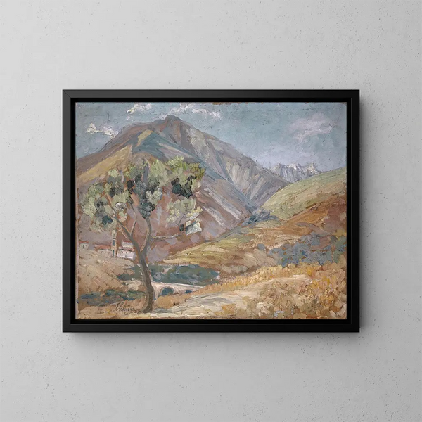 Olive dans les montagnes corses - Ernst Schiess — framed artwork on a wall