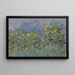 Orange trees and distant mountain - Ernst Schiess — framed artwork on a wall