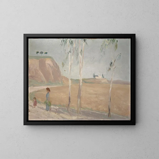 Roman Landscape Painting - Ernst Schiess — framed artwork on a wall