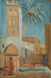 Scene at a fountain in a Moroccan setting - Ernst Schiess — artwork view