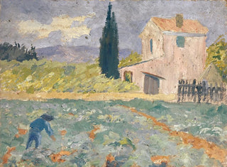 Ferme du Sud avec champ - Ernst Schiess — vista de la obra