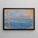 Atardecer en una bahía junto al mar - Ernst Schiess — cuadro enmarcado en la pared
