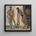 Three Black Nude Men - Ernst Schiess — framed artwork on a wall