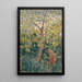 Tree with Yellowed Autumn Leaves - Ernst Schiess — framed artwork on a wall