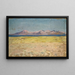 Rive with narrow sea arm and distant hill chain - Ernst Schiess — framed artwork on a wall