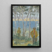 Vue sur une baie vers une ville du Sud - Ernst Schiess — framed artwork on a wall
