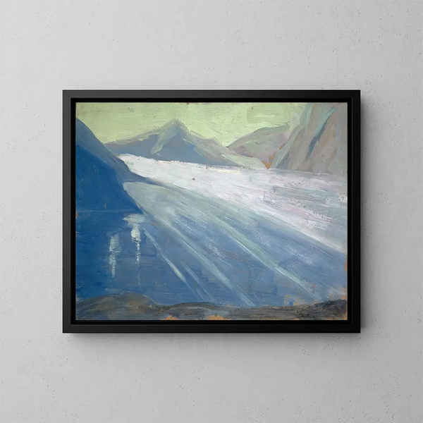 Vista del glaciar de Aletsch II - Ernst Schiess — cuadro enmarcado en la pared