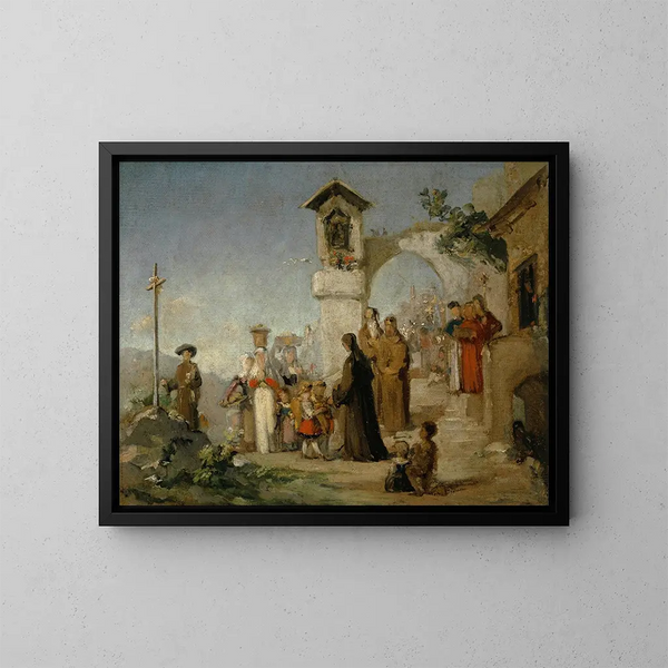 Estudio para el día de Santa María - Ernst Stückelberg — cuadro enmarcado en la pared
