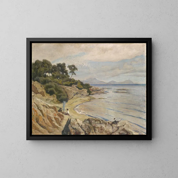 La lagune - Ernst Stückelberg — cuadro enmarcado en la pared