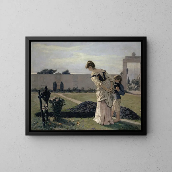 La Tumba - Ernst Stückelberg — cuadro enmarcado en la pared