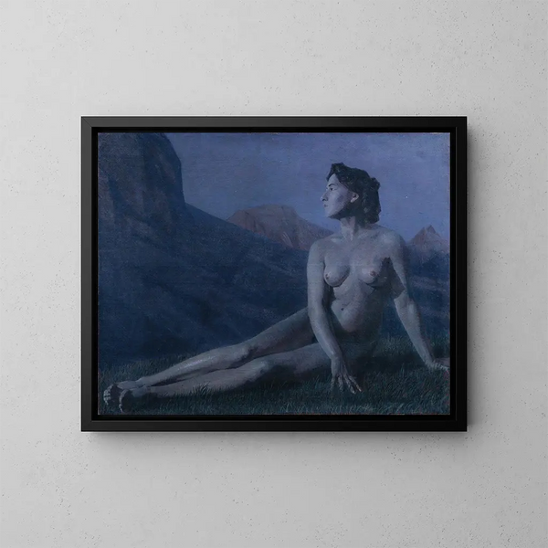 Noche de luna - Ernst Stöhr — cuadro enmarcado en la pared