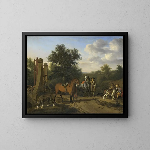 La chasse - Esaias van de Velde — framed artwork on a wall