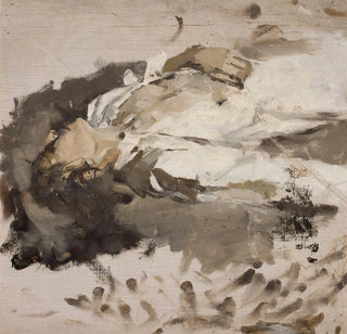 Esquisse d'une femme en vêtements blancs - Jan Cigliski