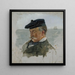 Sketch of a portrait of Adolf von Becker the painter - Albert Edelfelt — framed artwork on a wall