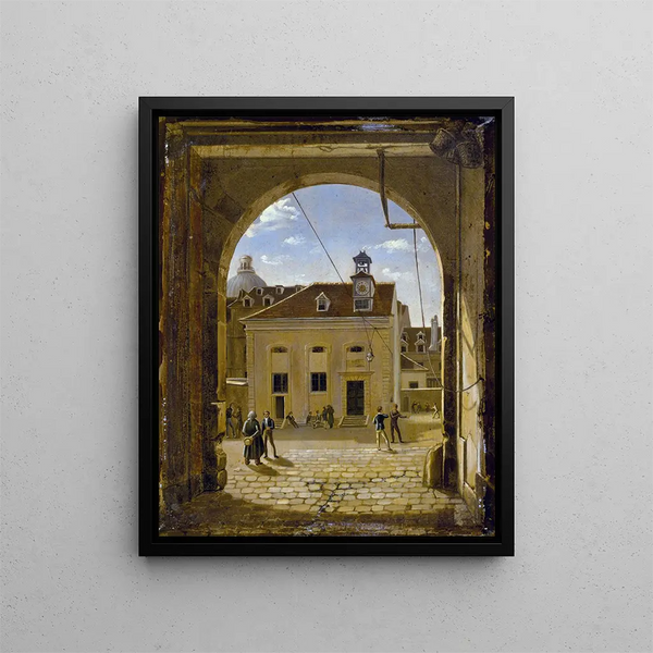 Etienne Bouhot - La cour du collge SainteBarbe rue de Reims.webp
