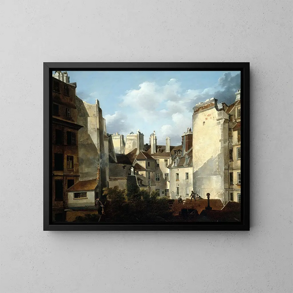 Tejados de París - Étienne Bouhot — cuadro enmarcado en la pared