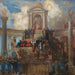 Estudio para L'apothéose de la Chambre de los representantes de Pensilvania en el Capitolio del Estado de Pensilvania en Harrisburg - Edwin Austin Abbey — presentado en un interior