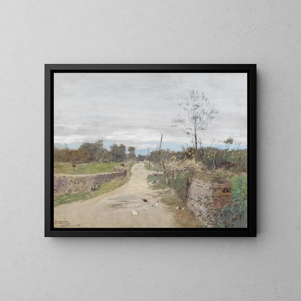Sobre la ruta campestre - Eugen Jettel — cuadro enmarcado en la pared