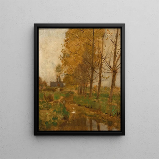 Eugen Jettel - Willow Trees Autumn Landscape.webp