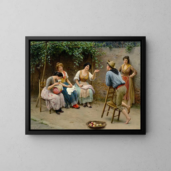 Plaidoyer - Eugen von Blaas — cuadro enmarcado en la pared