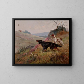 Eugene Petit - Landscape with Pointer and Setter.webp