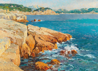 Eugene Robert - A Coastal Landscape in the South of France.webp