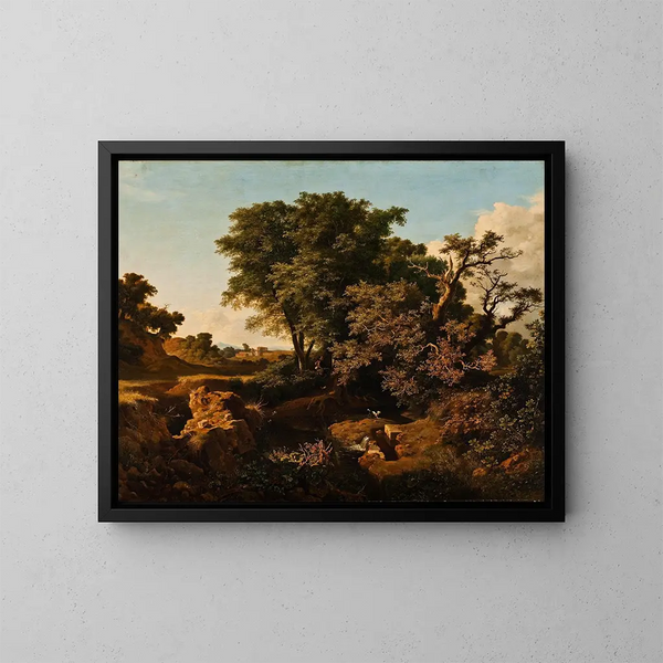 Paisaje italiano - Eugenio Landesio — cuadro enmarcado en la pared