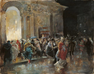 Eugenio Lucas Villamil - Arriving at the Theatre on the Night of a Masqued Ball.webp