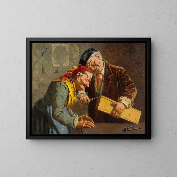 Can You Guess - Eugenio Zampighi — framed artwork on a wall