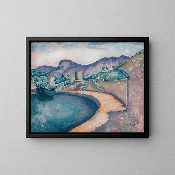 Paisaje de la costa sur - Eugeniusz Zak — cuadro enmarcado en la pared