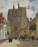 Abbeville Street and Saint-Vulfran Church - Eugène Boudin — artwork view