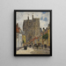 Abbeville Street and Saint-Vulfran Church - Eugène Boudin — framed artwork on a wall
