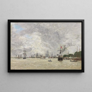 Eugne Boudin - Anvers Bateux sur lEscaut.webp
