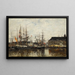 Anvers Tres-mástiles Quai - Eugène Boudin — cuadro enmarcado en la pared