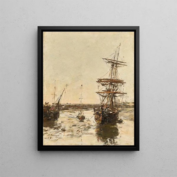 Avant-port de Trouville - Eugène Boudin — cuadro enmarcado en la pared
