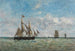 Bateaux de pêche devant Trouville - Eugène Boudin — vista de la obra