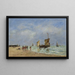 Berck L'gear of boats - Eugène Boudin — framed artwork on a wall