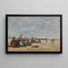Berck, grupo de pescadoras sentadas en la playa - Eugène Boudin — cuadro enmarcado en la pared