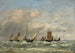 Berck, la salida de las barcas - Eugène Boudin — vista de la obra