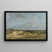 Berck, las dunas en mal tiempo - Eugène Boudin — cuadro enmarcado en la pared
