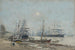 Bordeaux Tres-Mástiles en el puerto - Eugène Boudin — vista de la obra