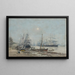 Bordeaux Tres-Mástiles en el puerto - Eugène Boudin — cuadro enmarcado en la pared
