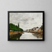 Canal en los alrededores de Bruselas - Eugène Boudin — cuadro enmarcado en la pared