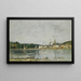 Caudebec-en-Caux, el Quai de la Seine - Eugène Boudin — cuadro enmarcado en la pared