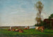 Cottage and Pasture on the Banks of the Touques - Eugène Boudin — artwork view